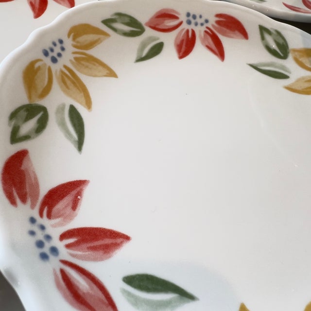 Syracuse China Vintage Syracuse China "Old Ivory" Restaurant Ironstone Scallop Edged Salad Plates, Set of 9 For Sale - Image 4 of 10
