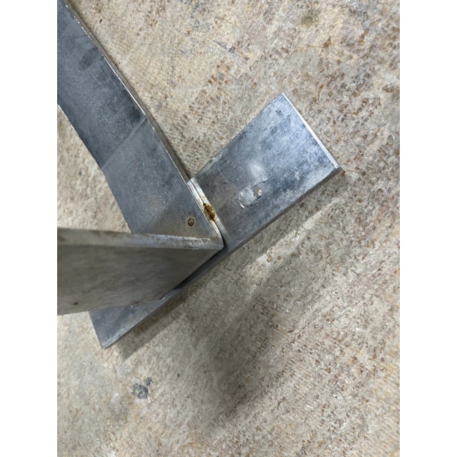 1970s Alessandro Albrizzi Modernist Chrome Andirons - a Pair For Sale In New York - Image 6 of 8