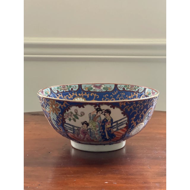 Vintage Chinese Export Royal Blue Bowl For Sale - Image 11 of 11