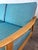 Blue 1960s Beechwood Mid Century Danish Modern 3 Seater Sofa Reupholstered in a Blue Chenille For Sale - Image 8 of 10