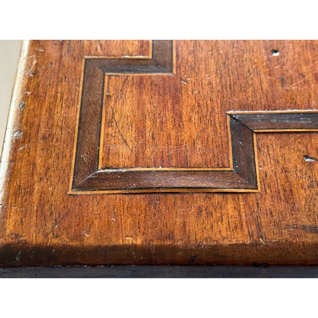 Brown Louis XVI Marquetry Game Table: Antique Mahogany Chessboard For Sale - Image 8 of 10