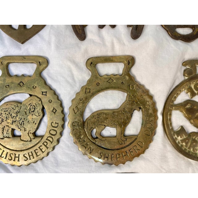 Brass Mid 20th Century Horse Brass Christmas Ornaments - Set of 12 For Sale - Image 8 of 13