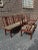 1990s 1990s Carved Rosewood Asian Dining Table Chairs, With Cushions - Set of 6 For Sale - Image 5 of 7