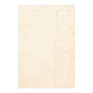 Vintage Ivory Turkish Mohair Flat-Weave Rug 5′ × 6′5 For Sale