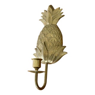 A Single Vintage Pineapple Candle Wall Sconce For Sale