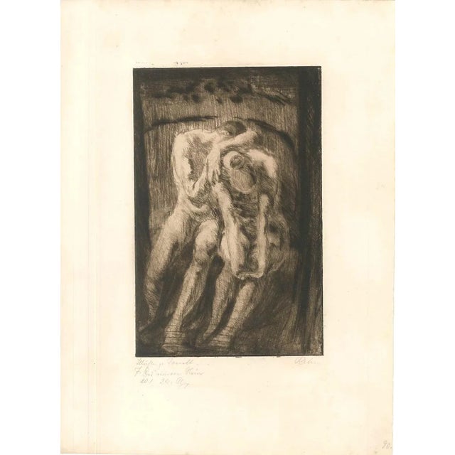 Mein Weg mit dem Weib #17 - Original Etching by W.R. Rehn 1919 For Sale