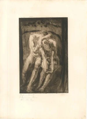 Mein Weg mit dem Weib #17 - Original Etching by W.R. Rehn 1919