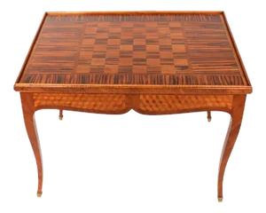 Late 19th Century French Louis XV Style Parquetry Reversible Top Game Table