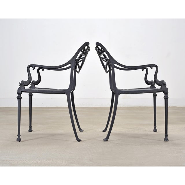 Kenneth Lynch Style Star and Dolphin Garden Table and Six Chairs For Sale - Image 12 of 18