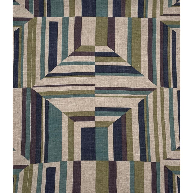 Cubism Anna French Cubism Plum Pillows- A Pair For Sale - Image 3 of 3