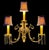 Antique French Gilt Bronze Three Light Sconce Black Silk Shades Crystal Prisms For Sale - Image 13 of 13