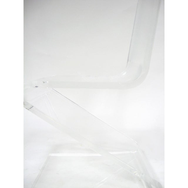 1970s Lucite Z Chair For Sale In Chicago - Image 6 of 9