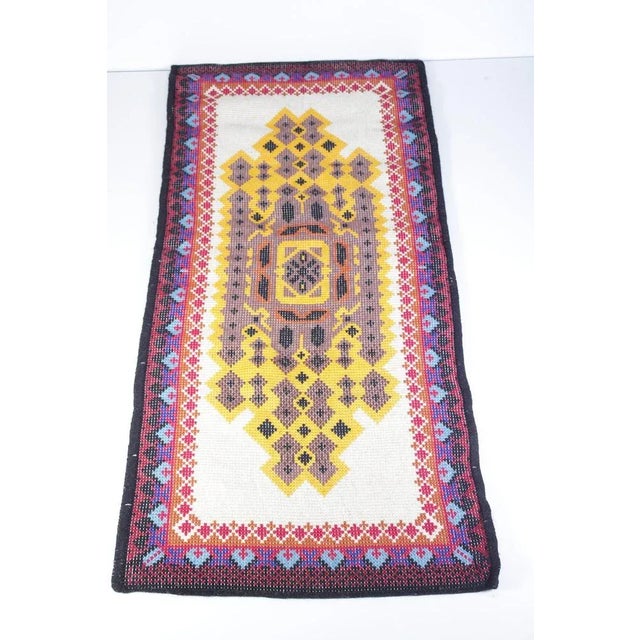 Mid-Century Czechoslovakian Wool Runner Rug, 1960s For Sale - Image 6 of 9