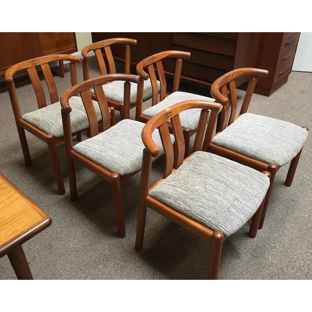Set of Six Mid Century Danish Modern Teak Dining Chairs by Hans J.Frydendal for Boltinge Stolefabrik, Denmark c.1960 For Sale - Image 9 of 12