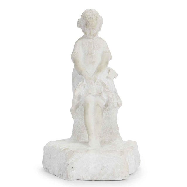 Attilio Prendoni, Sculpture of a Little Girl, 1920s, Marble For Sale - Image 9 of 9
