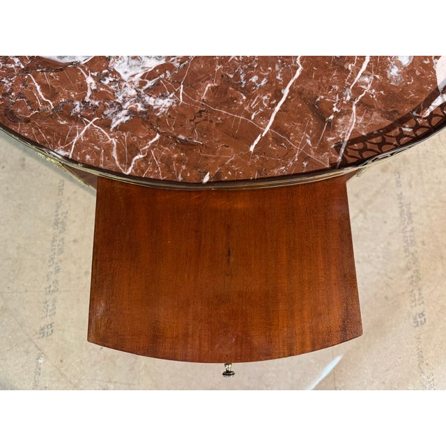 19th Century French Oval Lamp Table, 1880 For Sale - Image 5 of 15
