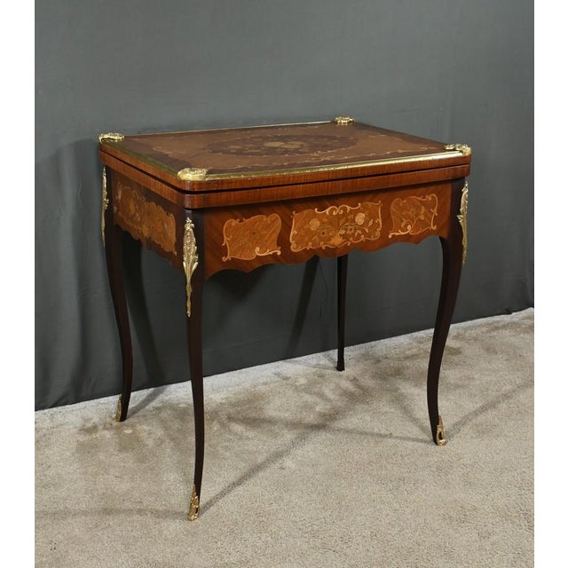 Late 19th Century Louis XV Mahogany Games Table For Sale - Image 3 of 18