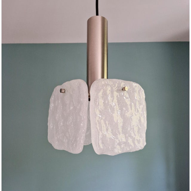 Frosted Glass Pendant Light by J. T. Kalmar for Kalmar Franken KG, 1970 For Sale - Image 16 of 16