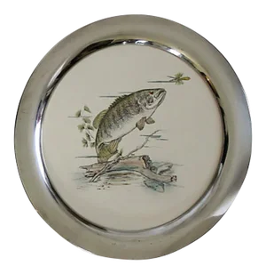 Reed & Barton Porcelain Handcolored Fish Tray