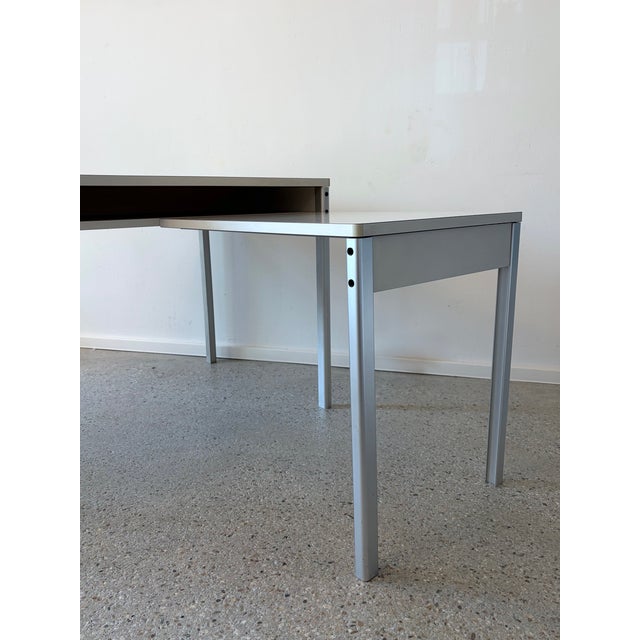 Wood Program 570 Desk with Typewriter Table Extension by Dieter Rams for Vitsoe, 1970s, Set of 2 For Sale - Image 7 of 10