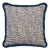 Square Bouclé Cushion with Blue Fringe by Villa Como For Sale