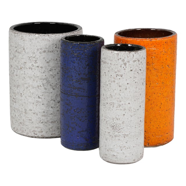 Rouleaux Vases in Chamotte Earth, 1960s, Set of 4 For Sale