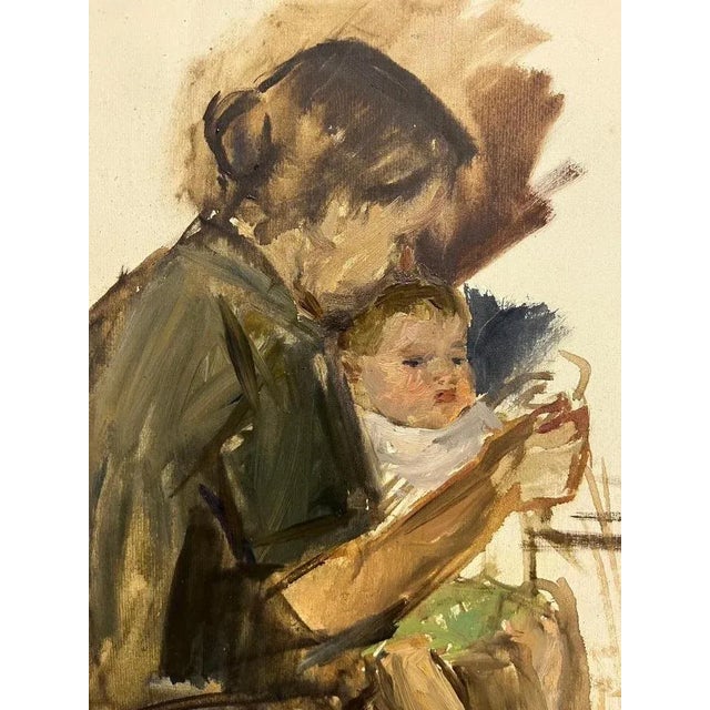 1970s Klara Vlassova, Mother with Child, 1970s, Oil, Framed For Sale - Image 5 of 6
