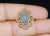 Early 21st Century Certified Natural 6.29CTS VS F Diamond Opal 18K Solid Gold Floral Ring, size 6.75 For Sale - Image 5 of 7