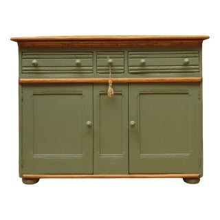 Miami Inspired Dusky Blue Sideboard with Stripped Top, 1950s For Sale