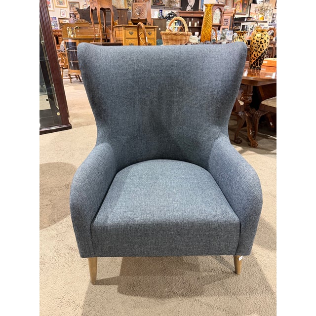 2010s Crate and Barrel Gray Accent Chair For Sale - Image 5 of 5