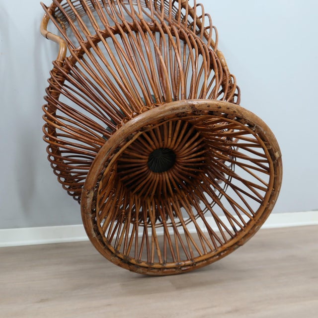 Margherita Armchairs in Rattan and Cane by Franco Albini, 1950s, Set of 2 For Sale - Image 10 of 13