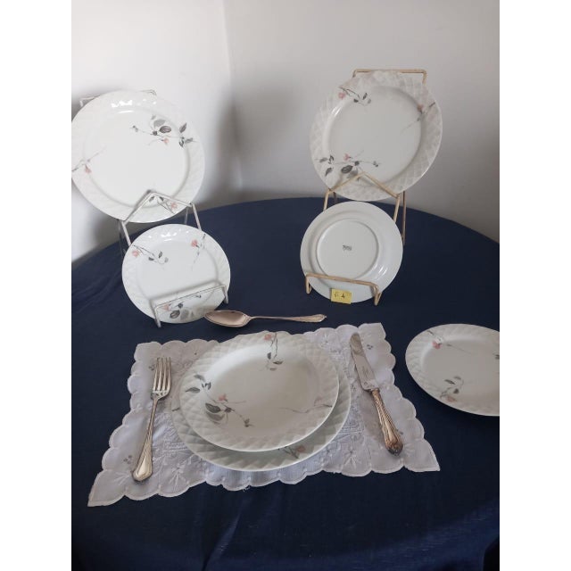 Rosenthal Germany New 1980s 75 Pieces European Dinner Set Diamond Shape Rim For Sale - Image 4 of 12