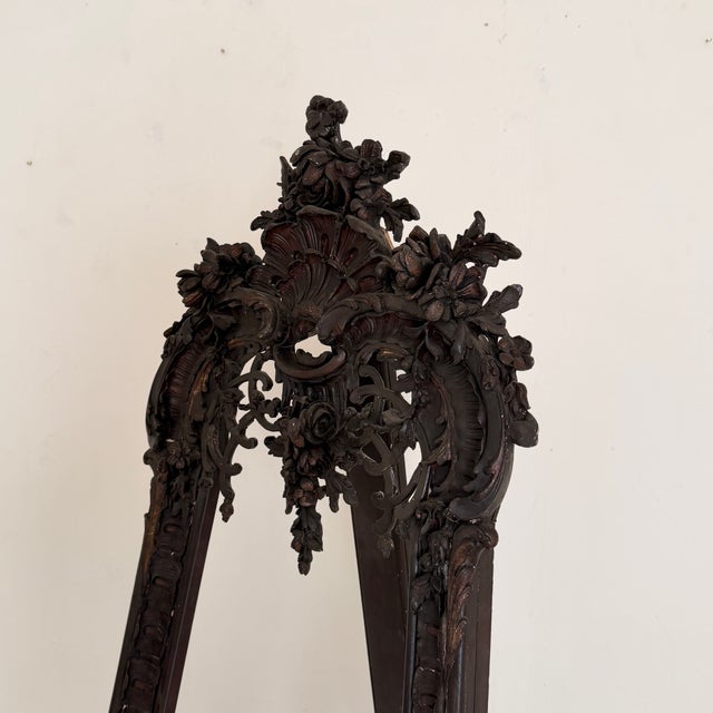 French Rococo Revival Molded Plaster Display Easel, 1880s For Sale - Image 4 of 14