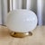 White Swirl Murano Glass Table Lamp with Brass Bases, 1970s For Sale - Image 7 of 18