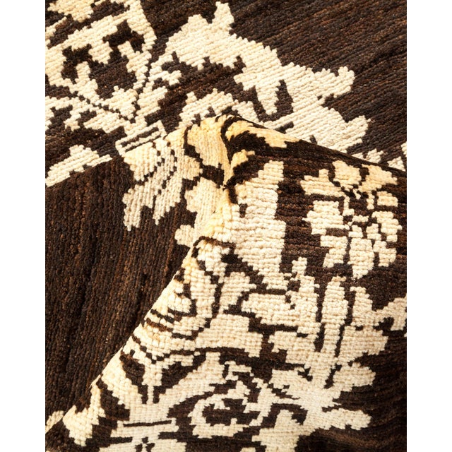 Textile Eclectic Collection Hand-Knotted Area Rug - Brown Collection 9' 0" X 12' 4" For Sale - Image 7 of 10