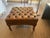 English Vintage Tufted Leather Ottoman or Footstool For Sale - Image 3 of 5