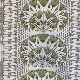 Anna French Thibaut Cairo Linen Blend Fabric- 6 1/2 Yards For Sale