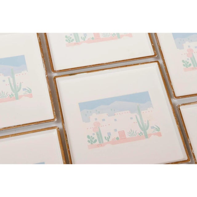 Mid-Century Modern Southwestern Coasters by Otagiri - Set of 6 For Sale - Image 3 of 5