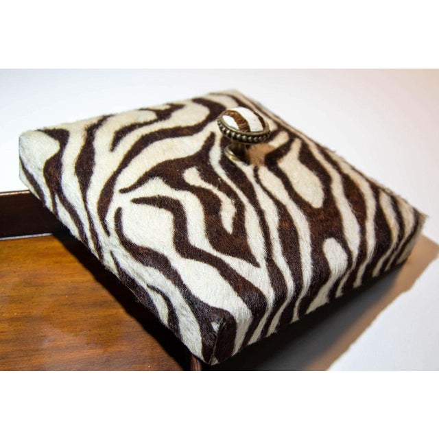 Maitland Smith Zebra Design Decorative Box, Leather, 1980s, Philippines For Sale - Image 14 of 16