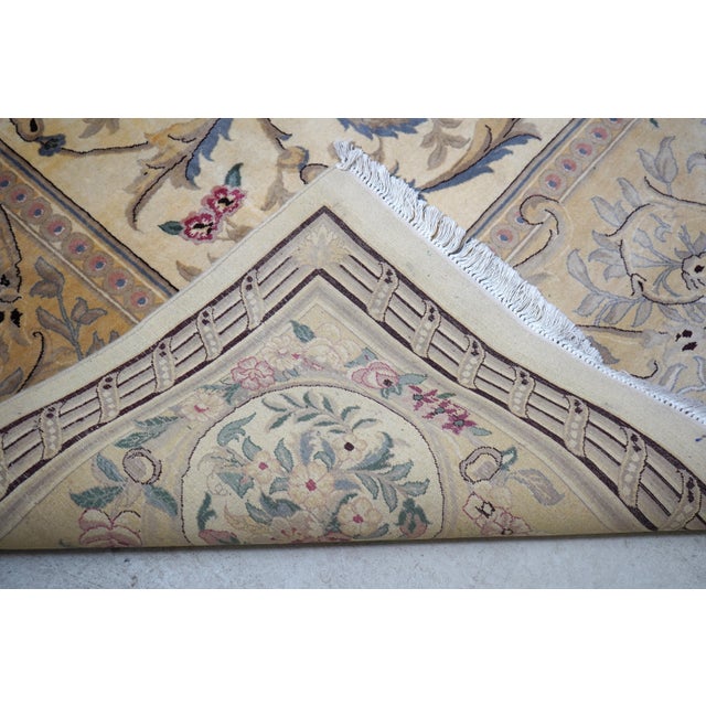 Hand Woven Approx. 11 X 16 Large Oriental Style Wool Rug For Sale - Image 12 of 12
