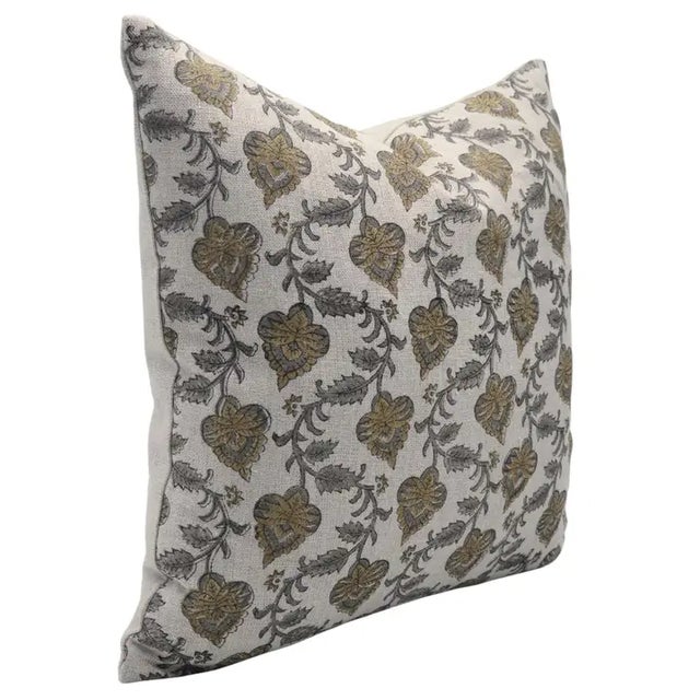 Bring timeless charm and artistic flair to your home with this handmade block print cushion cover, featuring the elegant...