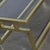 Metal Late 20th Century Modern Coffee Table Brass Toned Anodized Aluminum Frame With a Glass Inset Top For Sale - Image 7 of 18