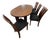1990s Skovby Danish Modern Teak Dining Table and Chairs, 5 Pieces For Sale
