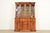 Baker Furniture Style Regency Flame Mahogany Lighted Breakfront Bookcase Cabinet With Drop Front Secretary Desk, Circa 1940s For Sale - Image 16 of 16