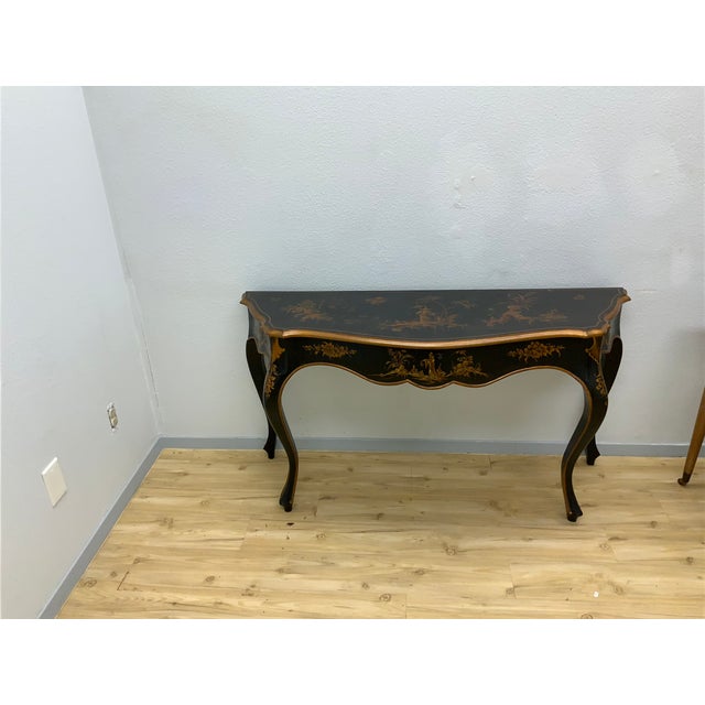 1970s Asian Modern Hand Painted Console Table For Sale In Houston - Image 6 of 6