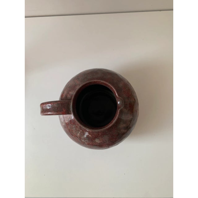 Contemporary 1964 Studio Brown Round Glazed Pitcher - Marked For Sale - Image 3 of 6