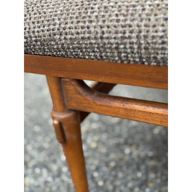 Pair of Oversized Lane Mid-Century Modern Walnut Ottomans For Sale - Image 9 of 12