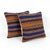 Mid-Century Modern Tribal Turkish Kilim Rug Pillow Cover 23'' X 23'' - Set of Two For Sale - Image 3 of 4
