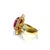Bochic “Capri” Vintage Ruby & Multi Sapphire Ring Set In 18K Gold & Silver For Sale - Image 9 of 11