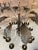 Vintage 12-Light Tole Palm Leaf Chandelier With Sculptural White Arms For Sale - Image 9 of 12